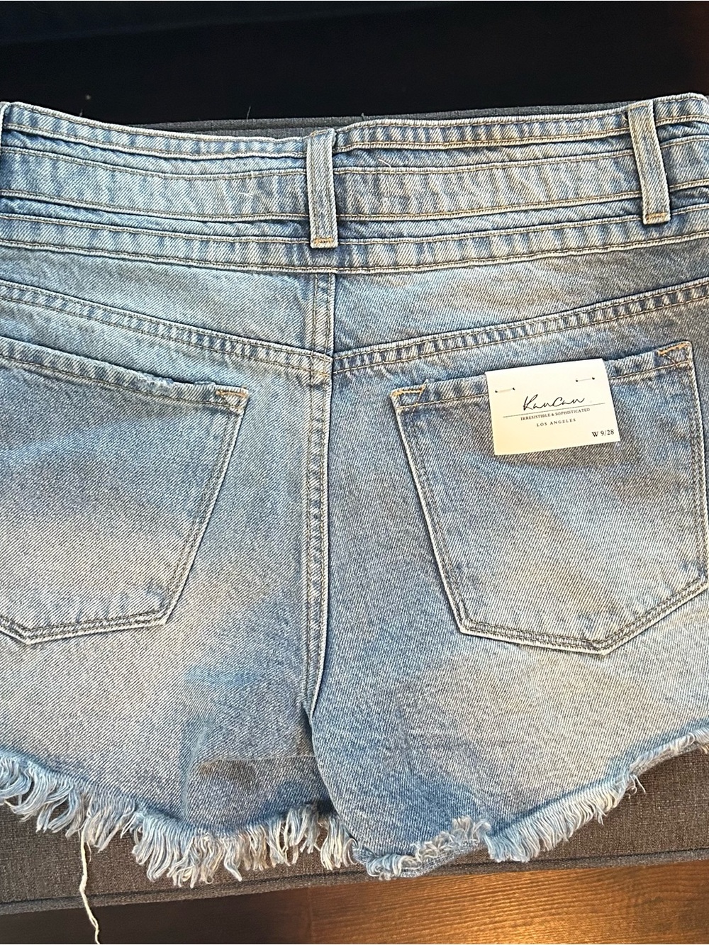KanCan Light Wash Triple-Button High-Rise Denim Shorts - Picture 3 of 5